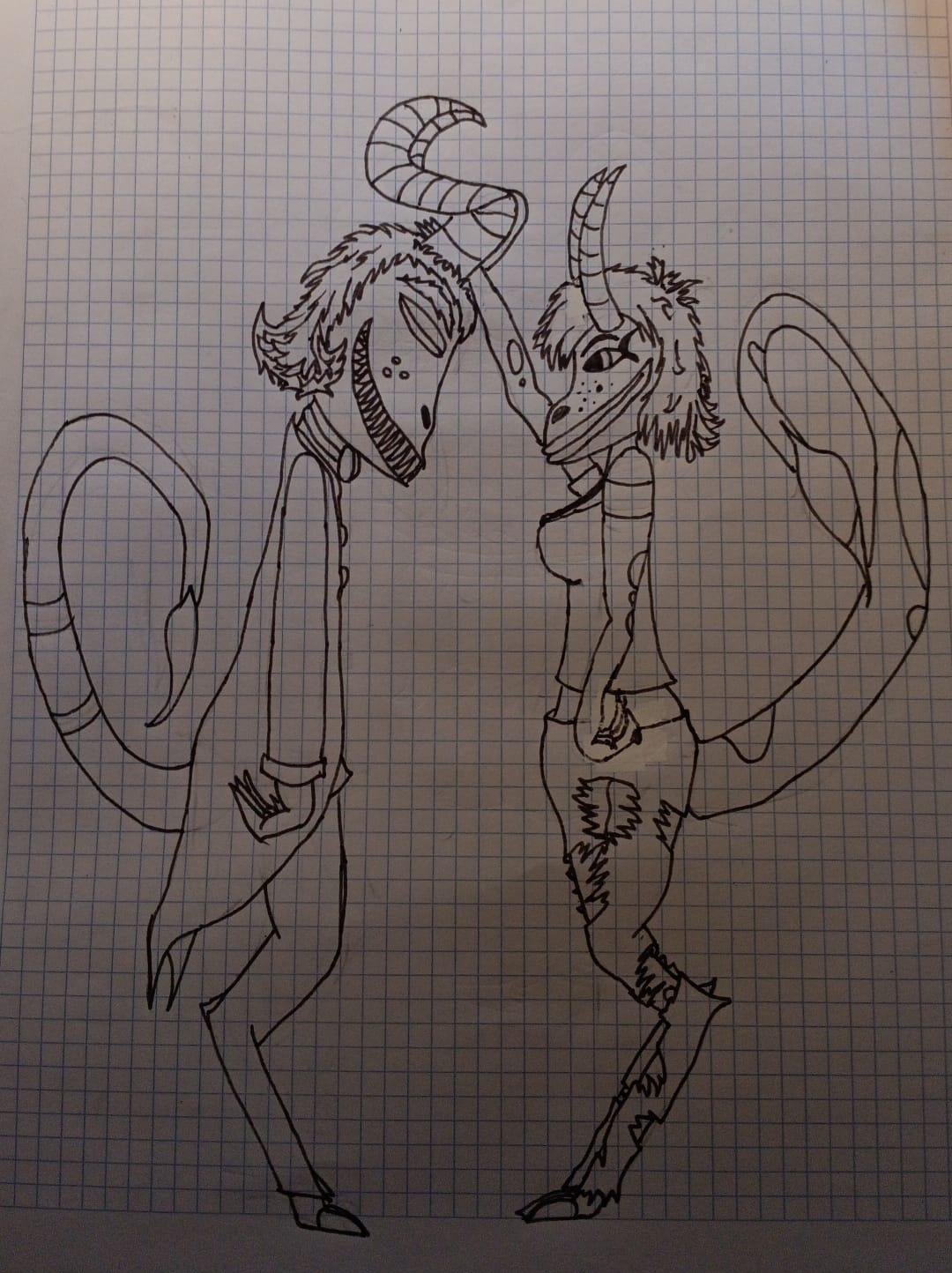 Millie et Moxxie de coté